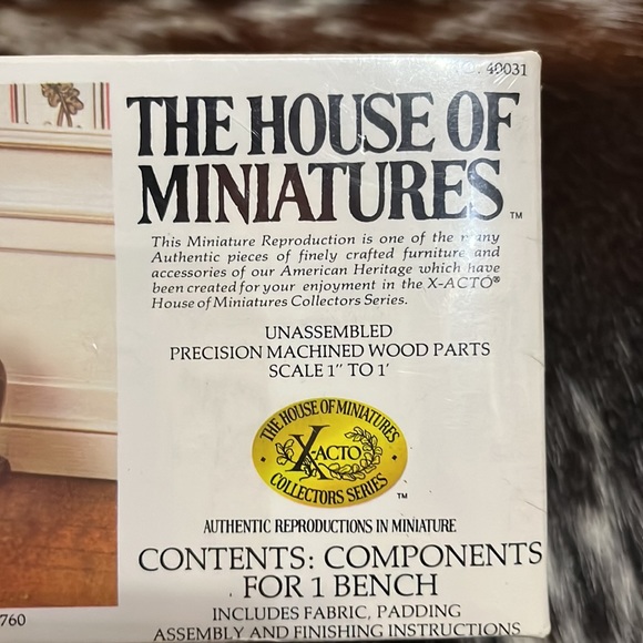 New in package The House of Miniatures unassembled chippendale bench Circa 1760 - Picture 4 of 4